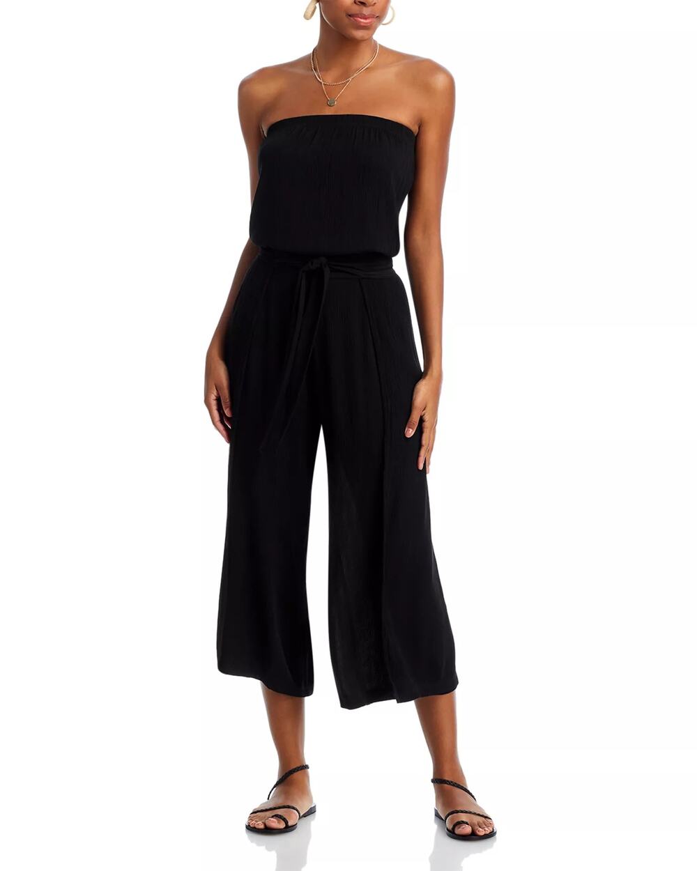 BECCA by Rebecca Virtue Women Black Ponza Strapless Cover Up Jumpsuit Size XXL